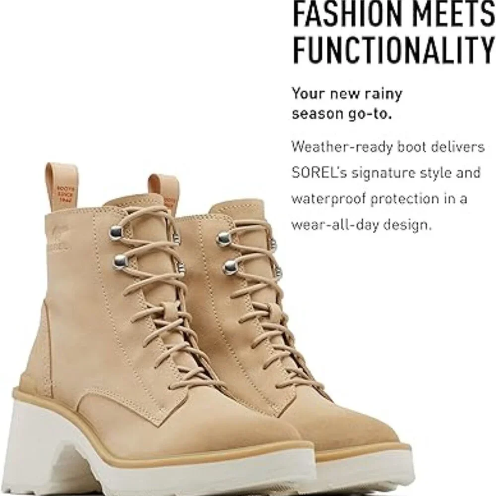 Sorel Hi-Line™ Heel Lace Boots – Ceramic/Chalk – Size 9.5 – NWT